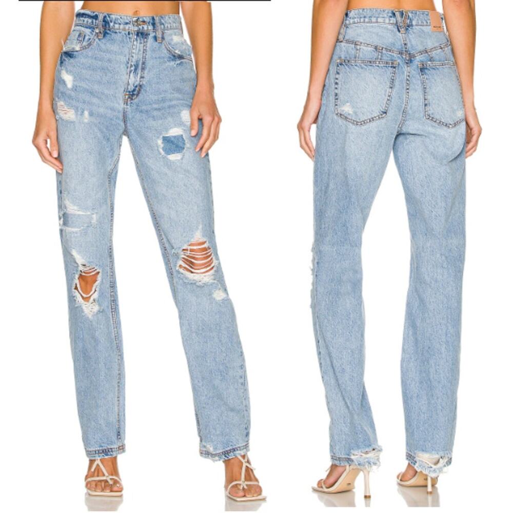 We The Free Light Blue Straight Leg Jeans